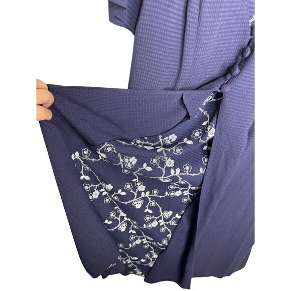 Vintage J.B.S. LTD. Floral Dress Purple Size 8 Petite - Picture 3 of 4